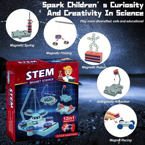 STEM Physics Science Kit, Anti-Gravity Magnetic County Floating Magnetic Set