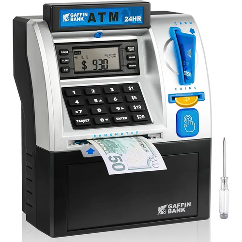 Piggy Bank For Boys Girls, Kids Money Safe Bank For Bills And Coins, Electronic ATM Cash Coin Bank Money Saving Box With Password, Birthday Gifts For Boys Girl
