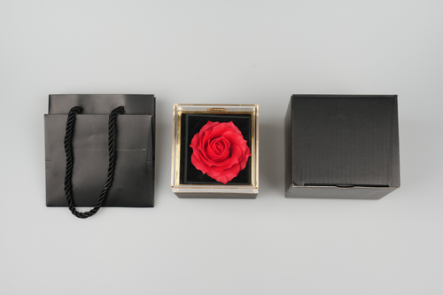 Creative 360 Degree Rotatable Preserved Real Rose Gift Box For Proposal, Ceremony Gift, Birthday🌹