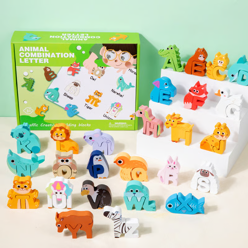 Wild Word Safari: 3D Wooden ABC Animal Matching Puzzle 🐘🧩✨