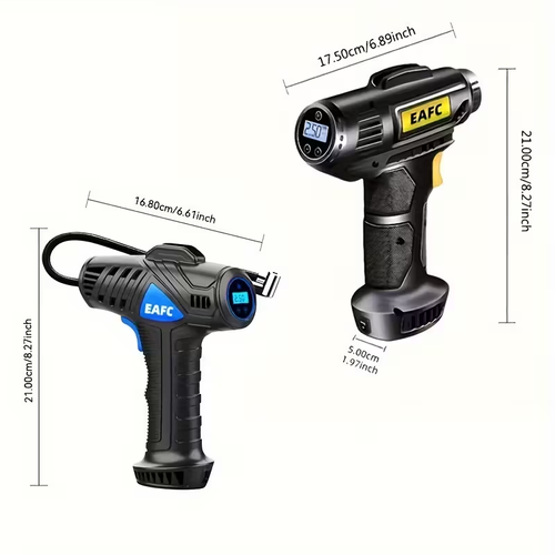 150PSI Cordless Portable Air Compressor: Car Tire Inflator Pump With Pressure Gauge & Light For Cars, Motorcycles & Bicycles