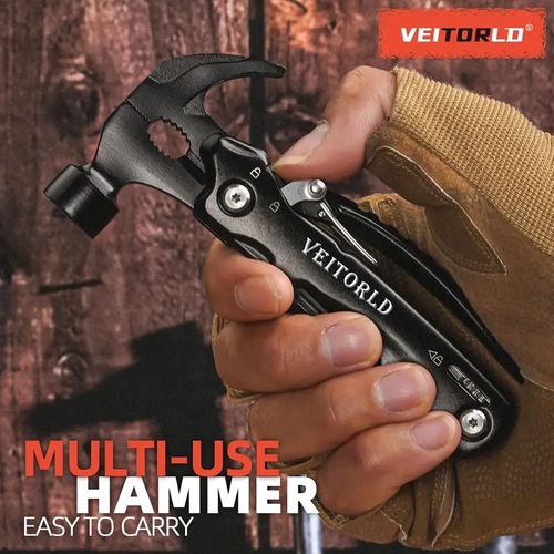 Fathers Day Gifts, Gifts For Men Dad Husband, Unique Anniversary Birthday Gifts Ideas For Men Him Boyfriend Grandpa, All In One Tools Mini Hammer Multitool, Cool Camping Hunting Gadgets