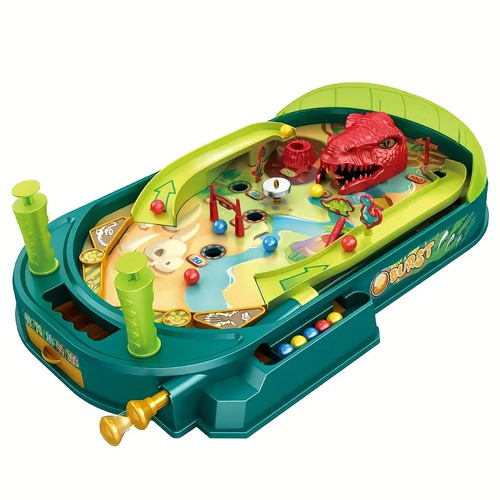 1pc Large Dinosaur Arcade Battle Table - Competitive Pinball Arena Game with Red Dinosaur Head