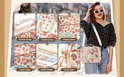 💕💖🌸 Pretty Bible Bag for Women – Floral Chenille Letter Design