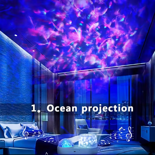 1pc Star LED Night Light Projector Star Ocean Light Girls Toys Suitable for 3-12 Years Old Boys Girls Gifts 3-12 Years Girls Boys Toys Birthday Christmas Gift Bedroom Decor