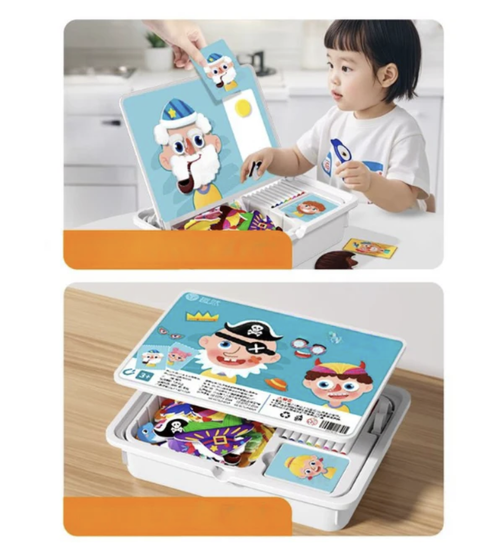 🎉HOT SALE🎉Magnetic Puzzles Face Dress Up Travel Game Double Side Preschool Educational Learning Toy for Kids