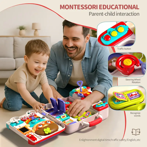 54in 1 Busy Board Toys for Toddler 1-3, Educational Toys for 1+ Year Old, Fine Motor Learning Baby Toys
