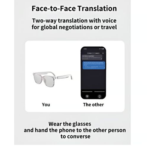AI Wireless Bluetooth Translation Glasses
