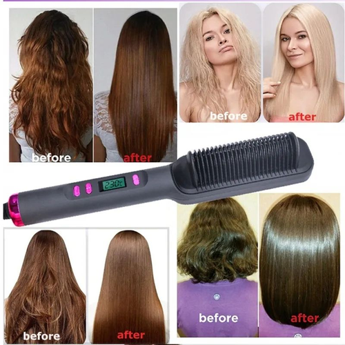 Hair straightening comb