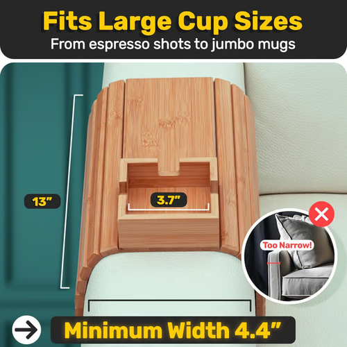 Bamboo Couch Cup Holder