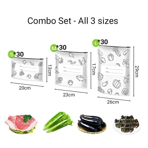 🥦Reusable Aluminum Foil Sealable Storage Bags