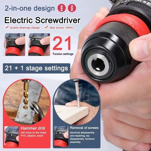 Brushless small steel cannon quick chuck impact drill drilling decoration hand drill