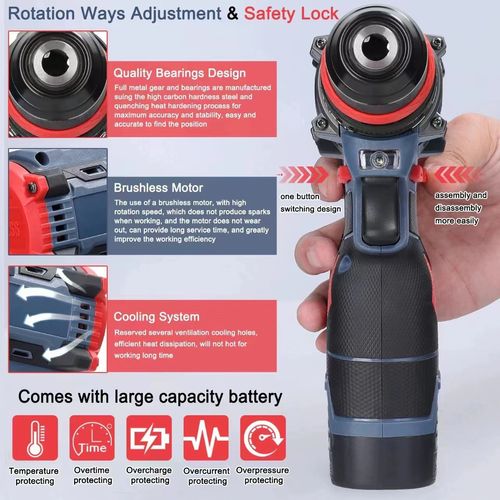 Brushless small steel cannon quick chuck impact drill drilling decoration hand drill