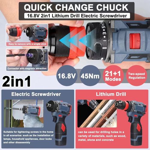 Brushless small steel cannon quick chuck impact drill drilling decoration hand drill