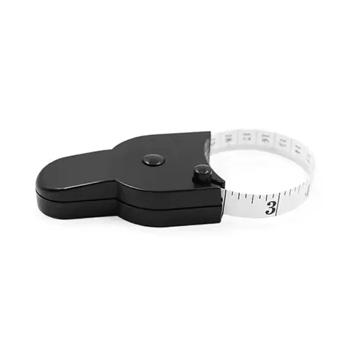 Hot Sale 60inch Black Retractable Fitness Body Tape Measure ABS Plastic Waist Measurement Tape in Metric System
