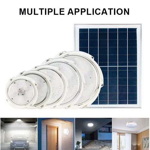 Round Shape Super Bright 50W 100W 150W 200W Home Indoor Hallway Balcony Illumination LED Solar Ceiling Light