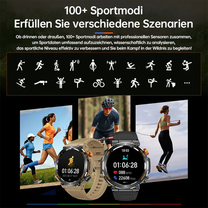 ⌚2025 NEW-Sports Outdoor Wasserdichte Smartwatch €48,99 Normaler Preis€95,98VerkaufspreisVerkauf