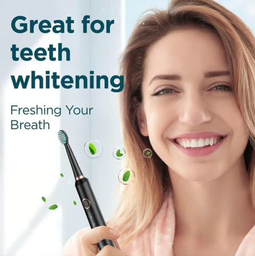 2025 Trend USB  Charging Rechargeable Whitening Smart Sonic Automatic Electric Toothbrush .Ultrasonic electric toothbrush with stand and 8 brush heads