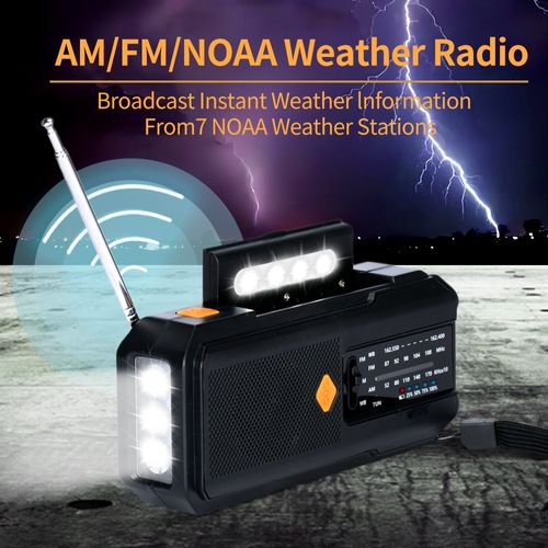 📻 Solar Hand-Crank Emergency Weather Radio