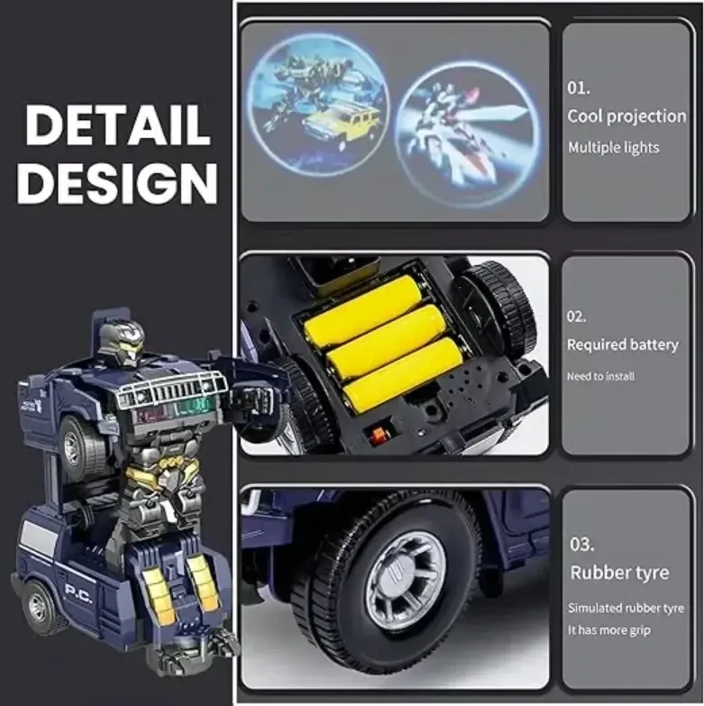 🔥Electric Transforming Police Car