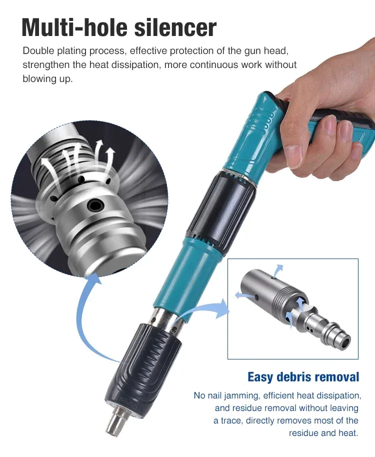Manual Steel Nail Gun Adjustable Silence Wall Fastener