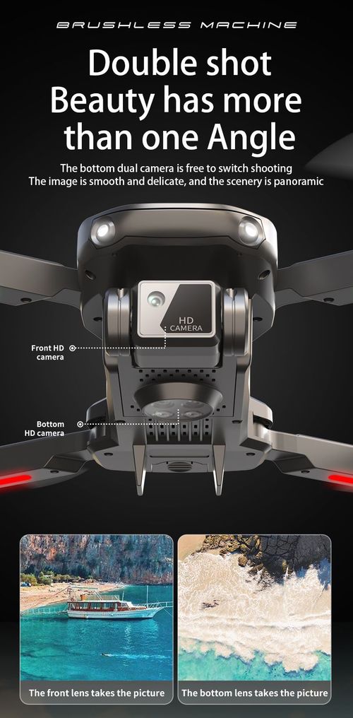 Pro Mini Drone 4K Dual Camera Drone Brushless Motor Optical Flow RC Quadcopter with 5G WIFI FPV ABS Remote Control Toys