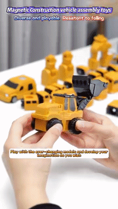 🤖🔧 Transformable Magnetic Mech Engineering Vehicle Puzzle – Build, Play, and Bond with Your Child! 🧩👨‍👩‍👧‍👦