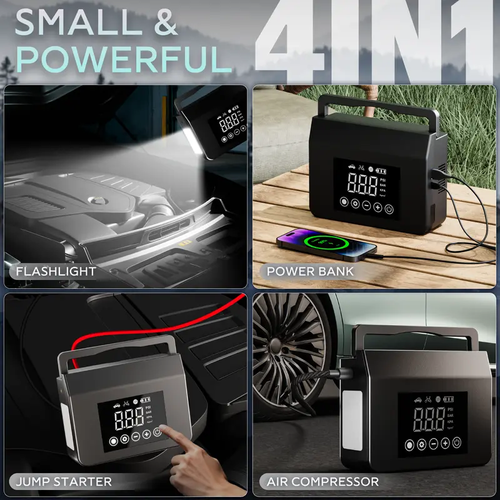 2026 Car Jump Starter with Tire Inflator