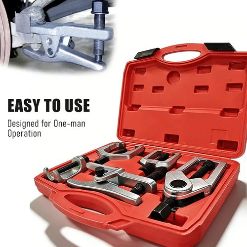 5pcs Professional Front End Service Tool Kit, Pitman Arm Puller, Ball Joint Separator Tie Rod Remover Tool
