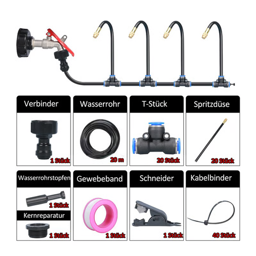 Automatic 360° Curved Garden Irrigation Syste
