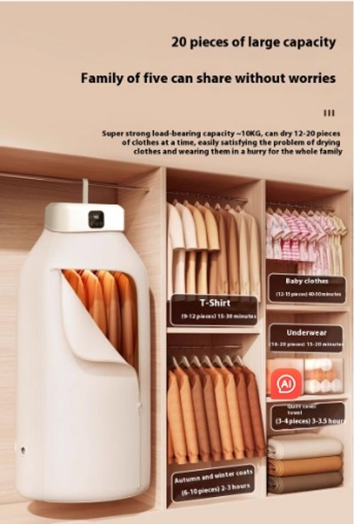 🌟Portable Mini Foldable Clothes Dryer – Home & Travel Electric Dryer with UV Sterilization💪