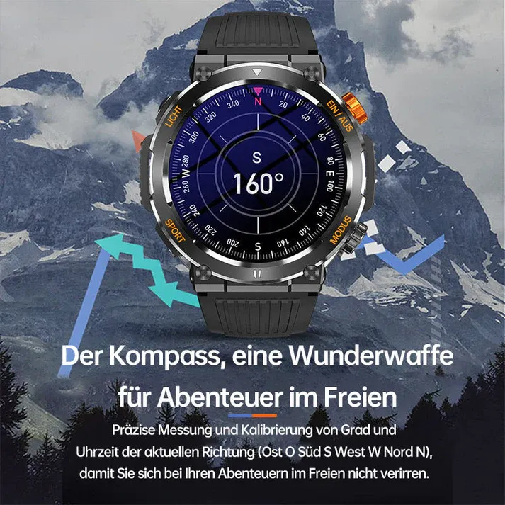 ⌚2025 NEW-Sports Outdoor Wasserdichte Smartwatch €48,99 Normaler Preis€95,98VerkaufspreisVerkauf