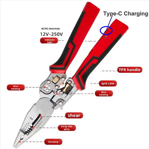 8 in 1 wire stripper with voltage tester