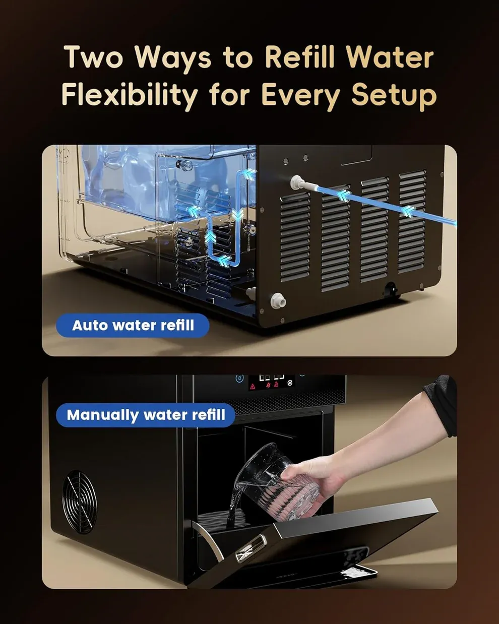 Transparent ice ball ice maker