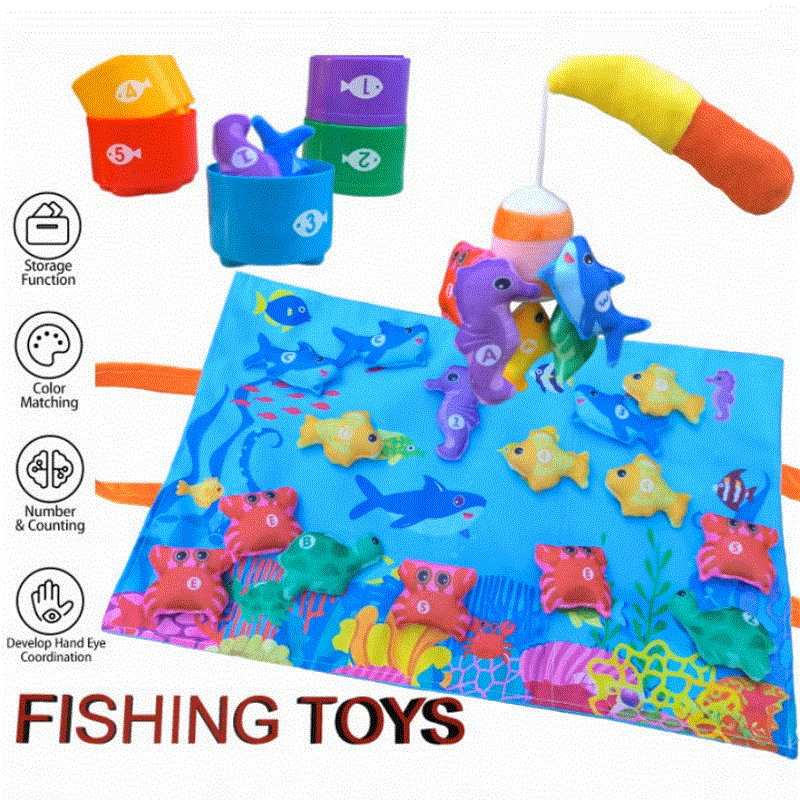 👉 22 Pieces Toddler Fishing Toys Montessori Toys Suitable for 1-3 Years Old Boys Girls Birthday Gift