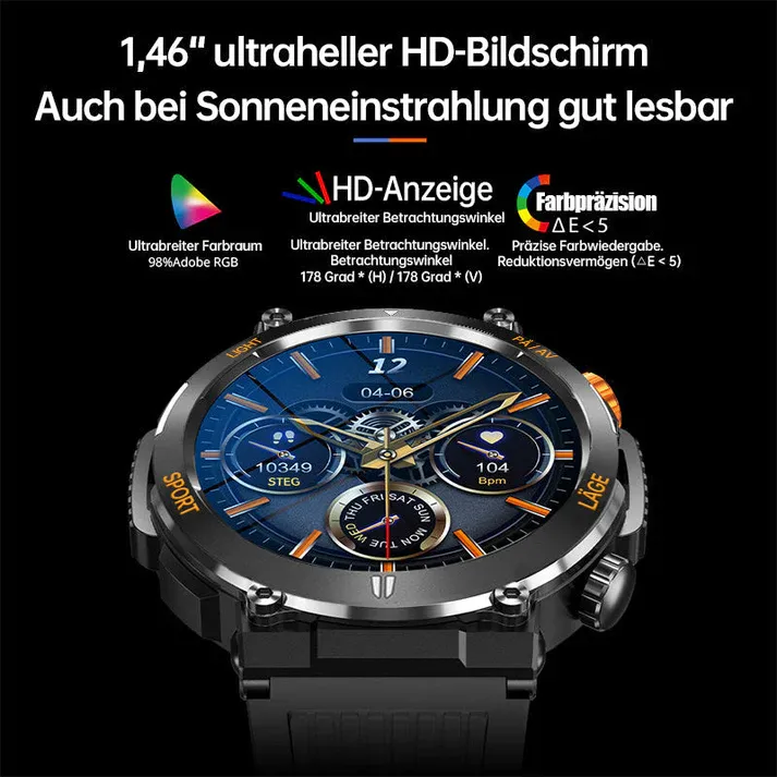 ⌚2025 NEW-Sports Outdoor Wasserdichte Smartwatch €48,99 Normaler Preis€95,98VerkaufspreisVerkauf