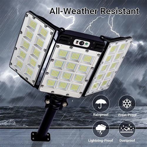 Solar Flood Lights 800 LEDs Motion Sensor Remote Control IP65 Waterproof 3 Brightness Modes Super Bright Outdoor Security Lights,Deals For You Days
