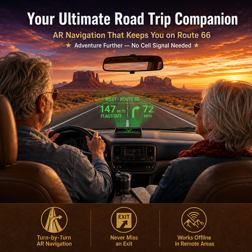 GPS Head-Up Display for Cars – Digital MPH Speedometer with HUD Projection