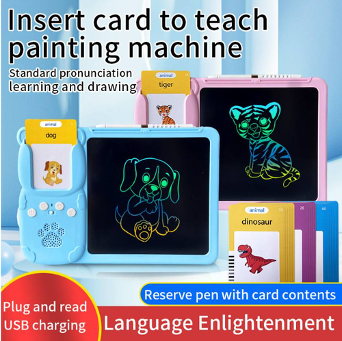Children's early education multifunctional 2-in-1 LCD graffiti card machine handwriting tablet