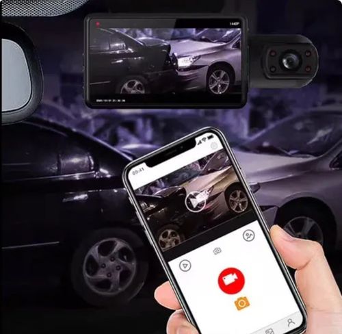 🔥3-channel HD dashcam with 32GB memory card