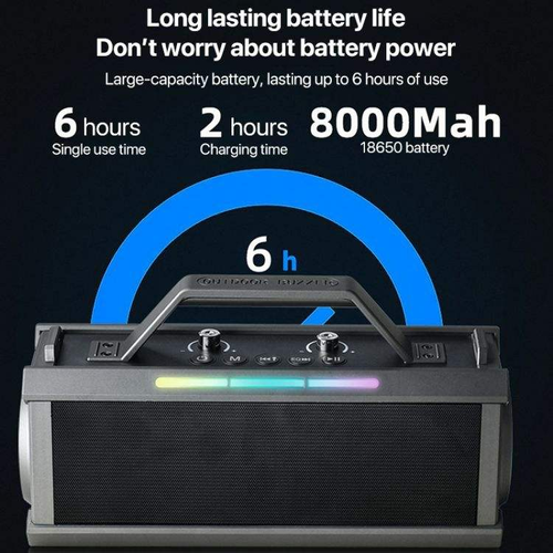 Thunderous Sound Dual-Microphone Wireless Bluetooth Speaker