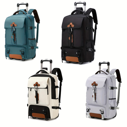 A high-end travel backpack with wheels