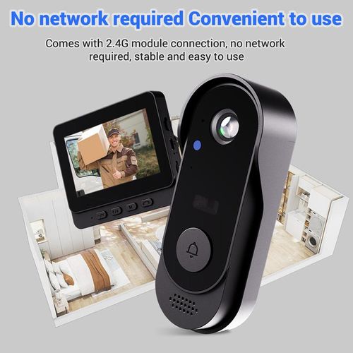 🔥New Year Limited-Time Deal🎉 Wireless Doorbell Camera: 1080P HD, 170° Wide Angle, 4.3-inch Screen, IPX65 Outdoor Waterproof, Night Vision Function