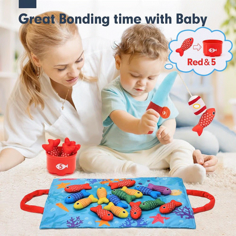 👉 22 Pieces Toddler Fishing Toys Montessori Toys Suitable for 1-3 Years Old Boys Girls Birthday Gift
