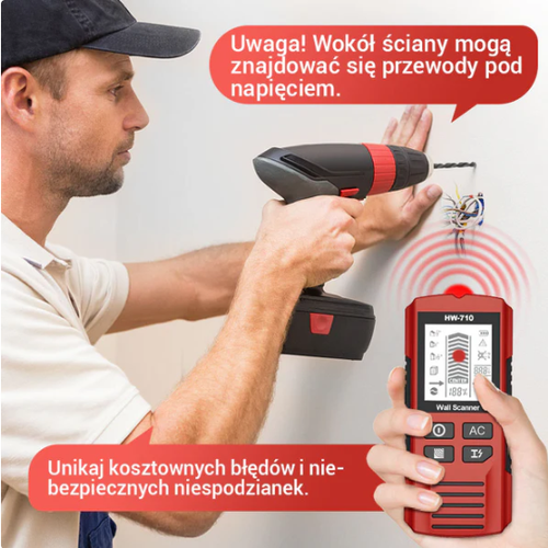 🔥Handheld Wall Metal Detector Wall Stud Finder Find Metal Wood Studs AC Cable Wires Depth Tracker Wall Scanner🔍