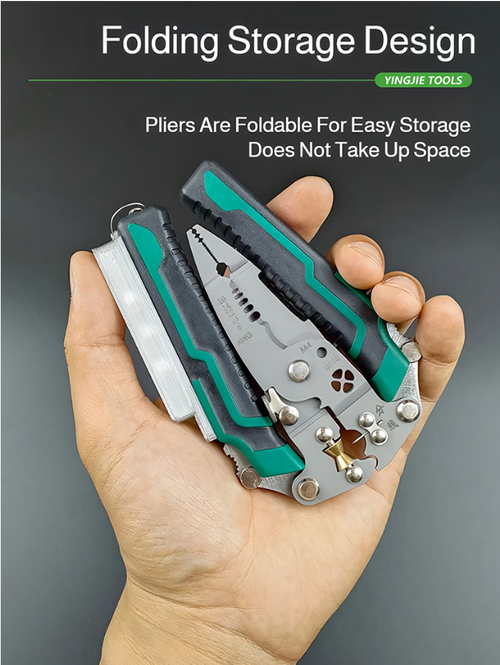 🔥🔥Foldable Wire Stripper Crimper Cable Cutter Pliers Upgraded Multifunctional for Wire Stripping Shearing Cutting Tools
