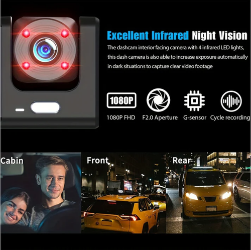 🔥2025 New Arrival🔥 🚗Safe Driving 3 Channel Camera Cycle Video Recorder