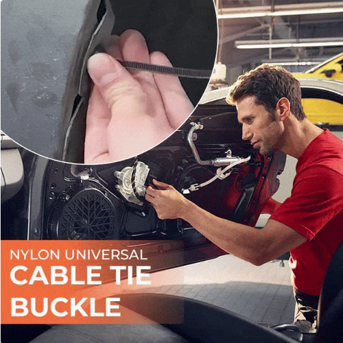 🎁 🚗Through Bolt Zip Tie Style Clips Plastic Cable Ties With Buckle for Engine Fender Liner Mudguard Trunk Interior Fixing