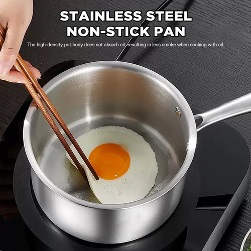 304 Stainless Steel Soup Pot with Glass Lid – Non-Stick Cooking Pot (6PCS)