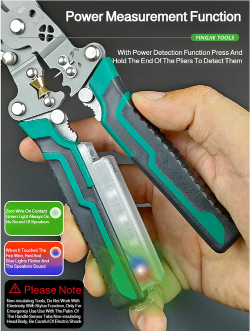 🔥🔥Foldable Wire Stripper Crimper Cable Cutter Pliers Upgraded Multifunctional for Wire Stripping Shearing Cutting Tools